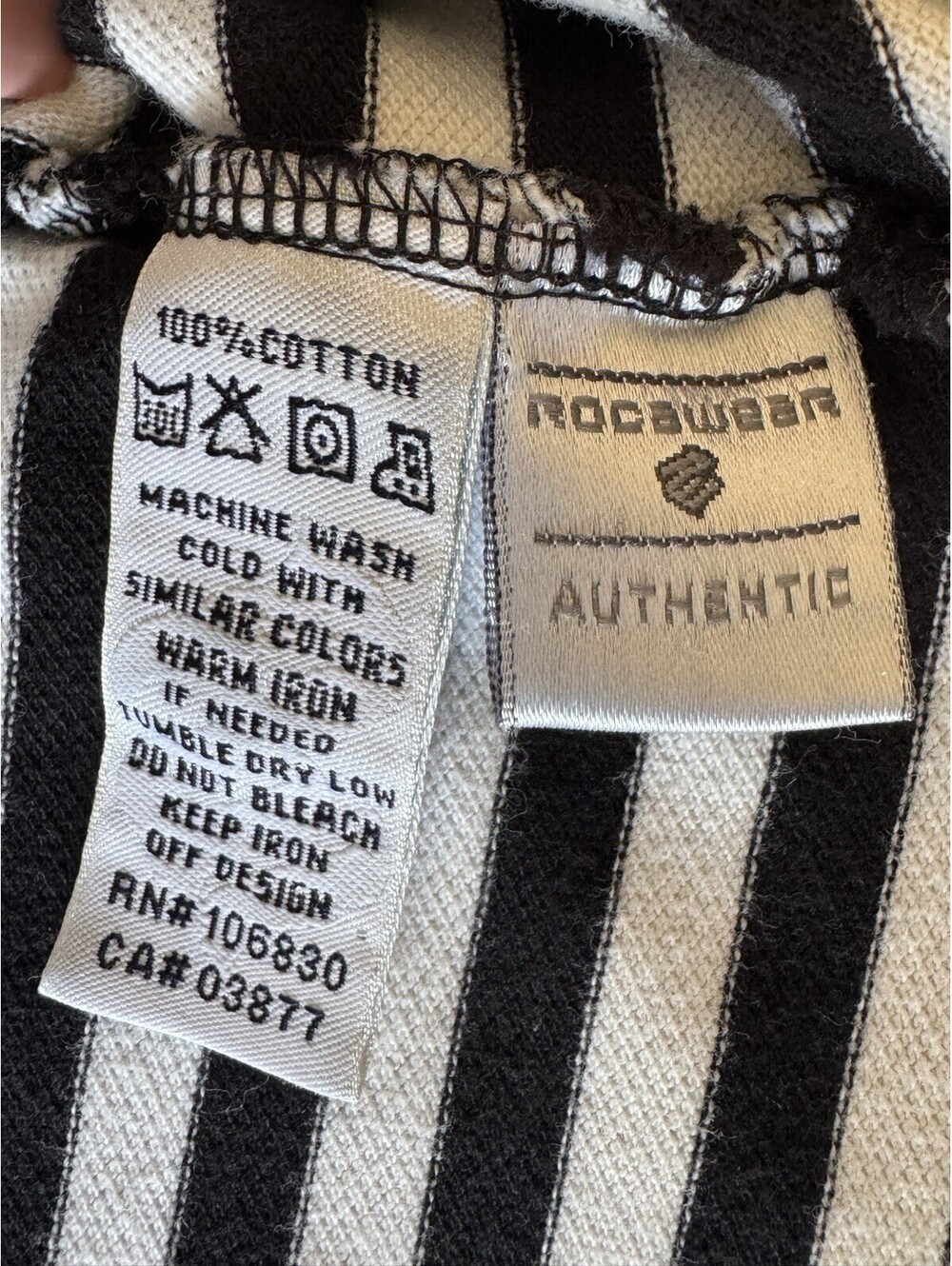 Vintage Rocawear Men’s 2XL Striped Long Sleeve Polo Y2K Hip Hop Streetwear - Picture 4 of 11